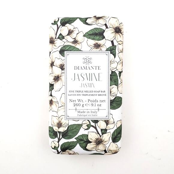 Diamante JASMINE Finest Triple Milled ITALIAN Bar Soap 9.1 oz FLORAL WRAP - Picture 1 of 6